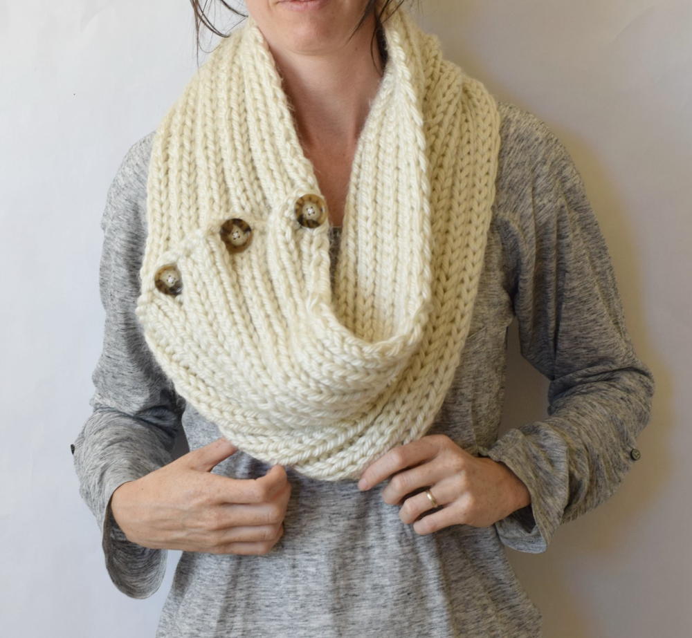 Two Ways Trendy Knit Cowl | FaveCrafts.com