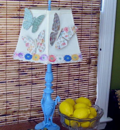 Fluttering Butterfly Lampshade Redo