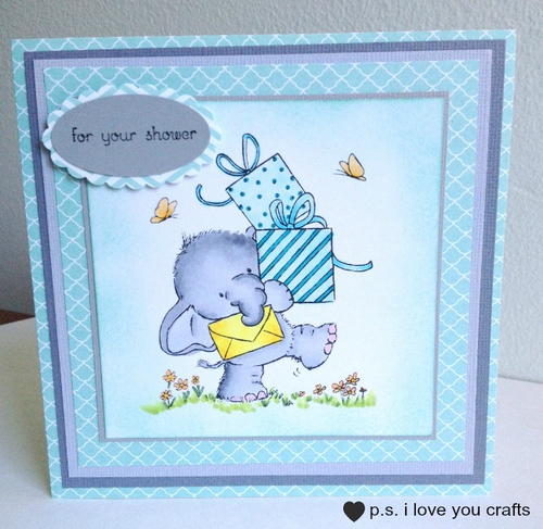 Elephant Baby Shower Card