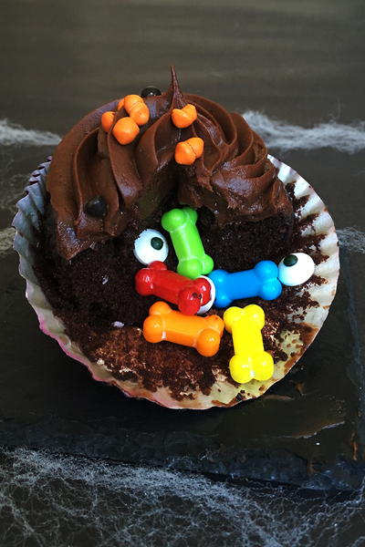 Scary Stuffed Halloween Cupcakes