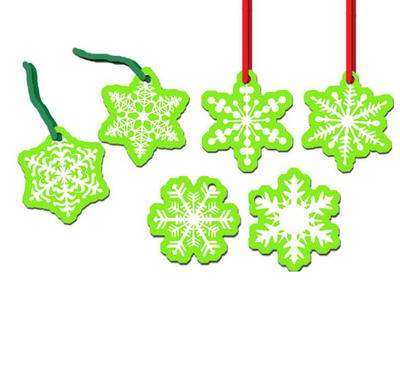 Printable Snowflake Pattern Ornaments