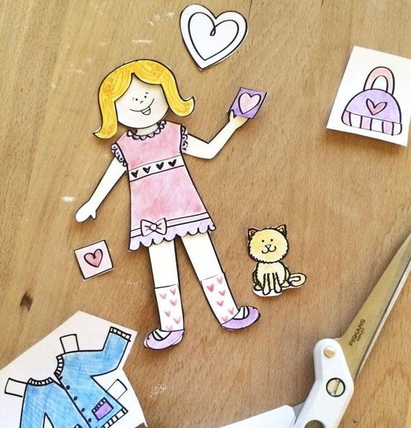Printable Paper Doll template