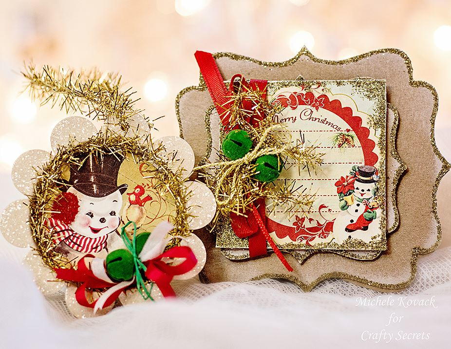 Vintage Frosty DIY Christmas Ornaments | AllFreePaperCrafts.com