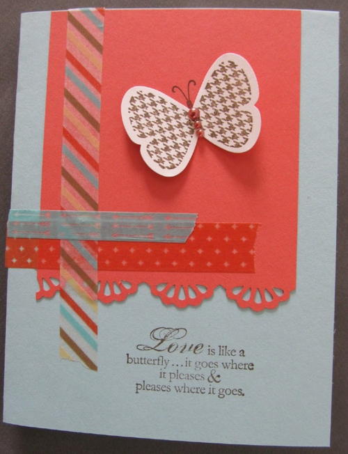 Butterfly and Washi Tape Card Idea