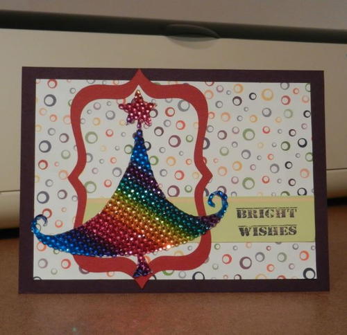 Radiant Rainbow Tree Christmas Card