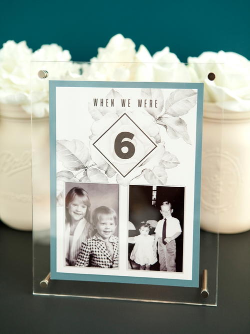 When We Were Young Photo Table Numbers