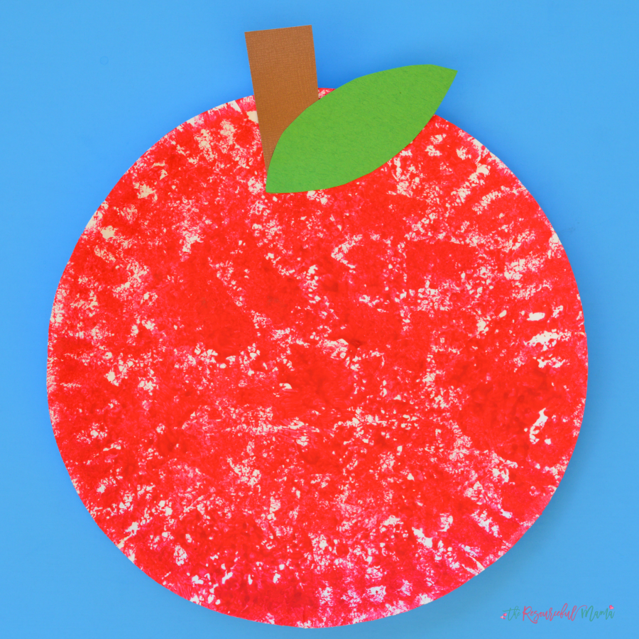 Download Sponge Painted Apple Craft | AllFreeKidsCrafts.com