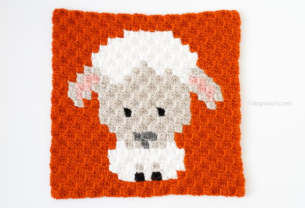 Zoodiacs Sheep Afghan Square