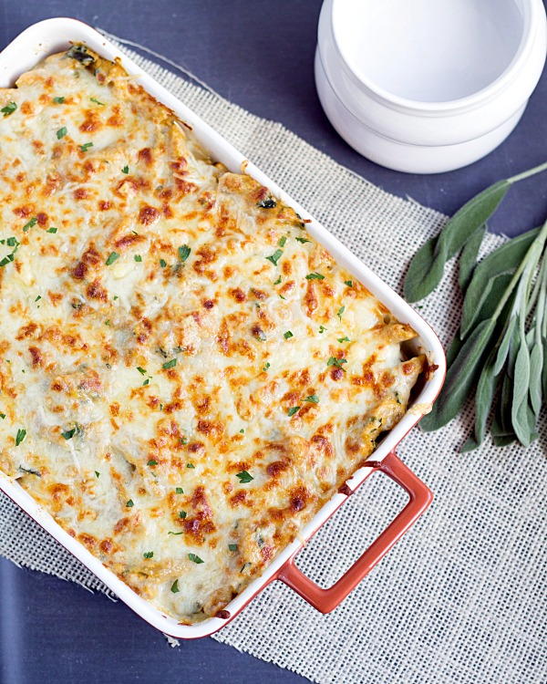 Four Cheese Pumpkin Pasta Bake | AllFreeCasseroleRecipes.com