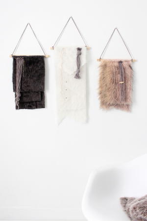 Faux Fur DIY Wall Hangings