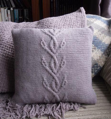 Viney Cables Knit Pillow