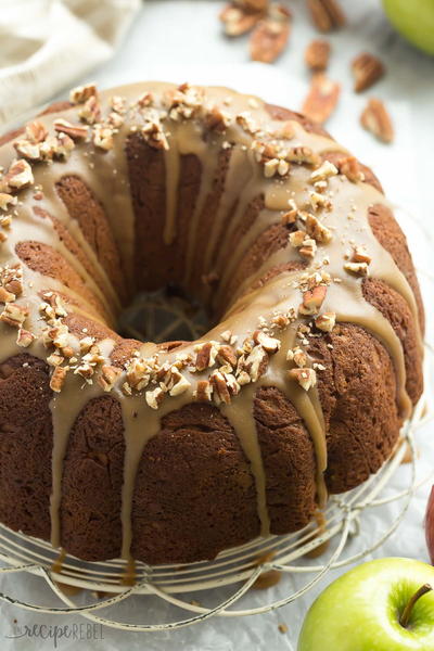 Praline Glazed Apple Bundt Cake