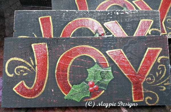 Christmas Joy DIY Painted Signs