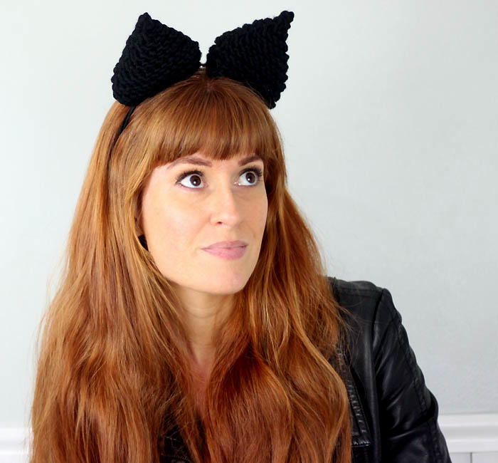 Cat Ear Headband | AllFreeKnitting.com