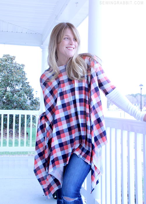 Michael Kors-Inspired Poncho Pattern | AllFreeSewing.com