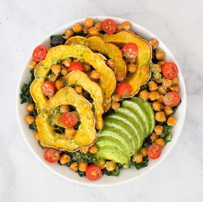 Kale and Acorn Squash Salad