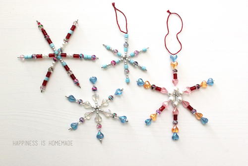 Kid-Made Snowflake DIY Christmas Ornaments