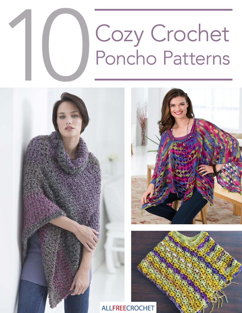 10 Cozy Crochet Poncho Patterns | AllFreeCrochet.com