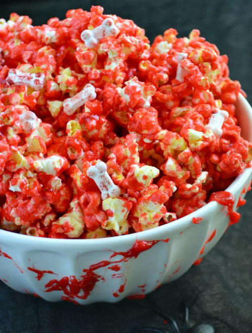 Bloody Bones Halloween Popcorn Recipe