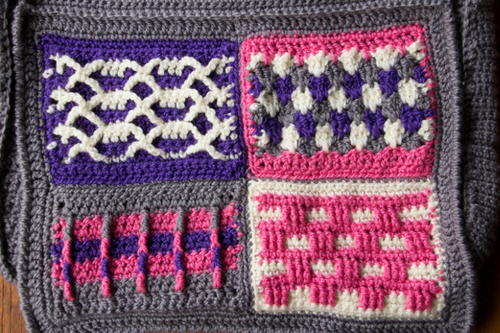 Groovy Berry Crochet Messenger Bag - Assembly