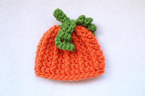 Pumpkin Crochet Preemie Hat