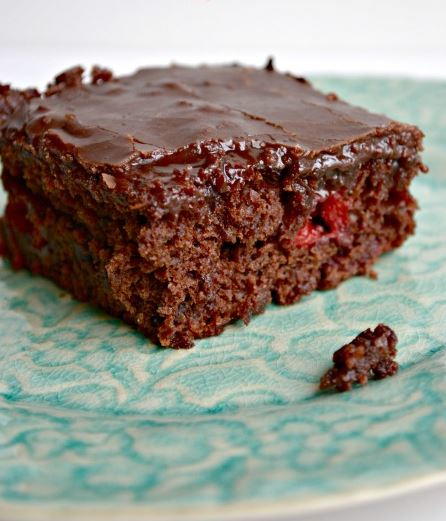 Sinful Double Chocolate Cherry Dump Cake