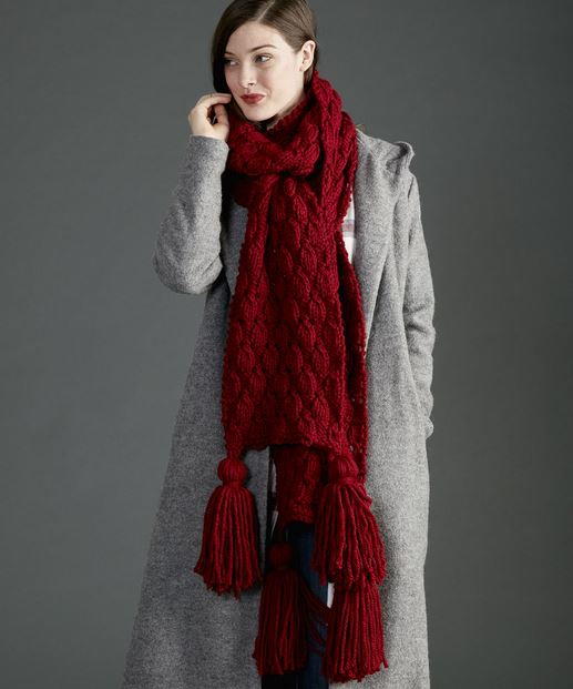 Regal Ruby Knit Scarf