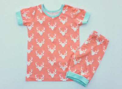 Short Sleeve Pajama Pattern for Kids