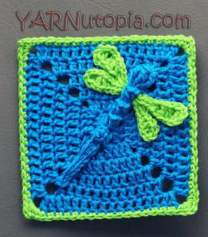 Dazzling Dragonfly Granny Square