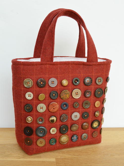 Small Button Tote Bag