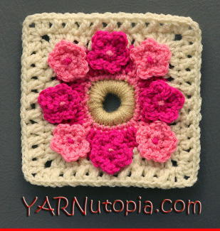 Crochet Flower Bunch Granny Square