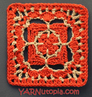 Charming Chain Crochet Granny Square