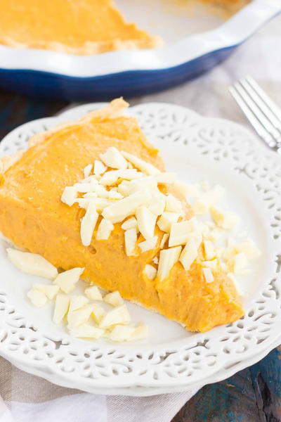 Pumpkin White Chocolate Pie