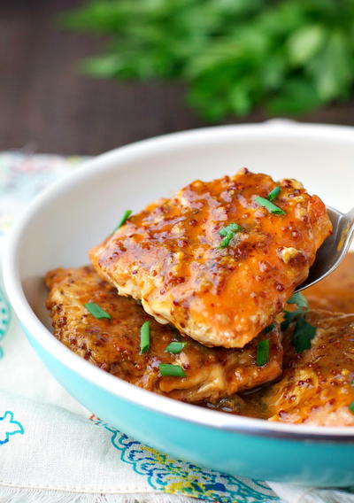 4 Ingredient Maple Glazed Salmon