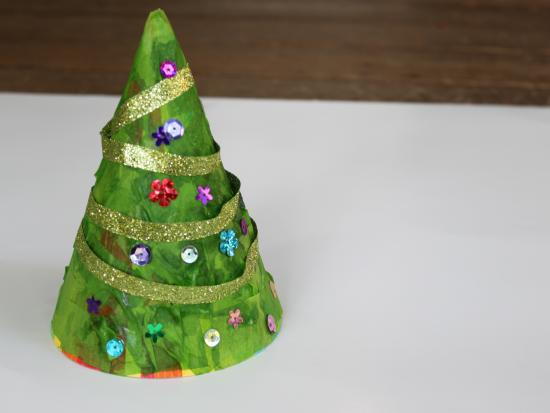 DIY Christmas Tree Hat Kids Craft