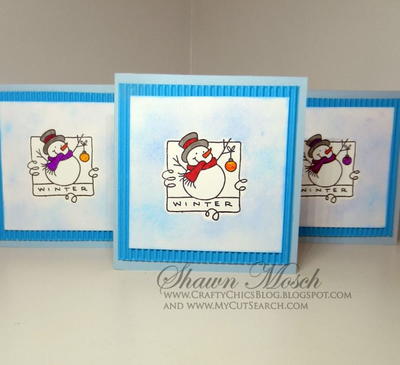 Simple Stamped Snowman Cards