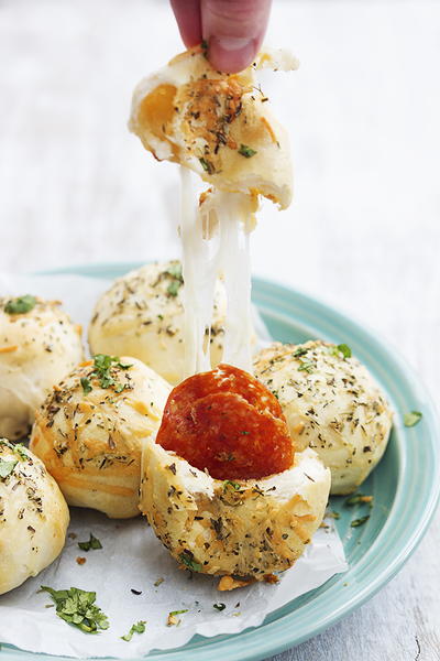 Little Cheesy Pepperoni Bombs