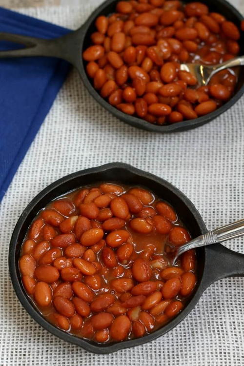 Slow Cooker Savory Baked Beans