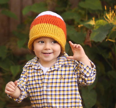 Toddler Candy Corn Knit Hat
