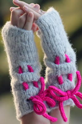 Neon Ruched Mitts
