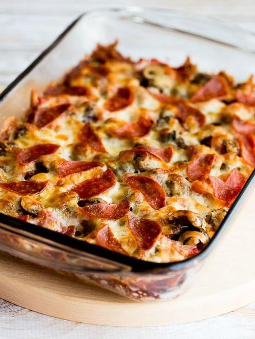 Low Carb Deconstructed Pizza Casserole