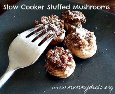 Slow Cooker Stuffed Mushrooms