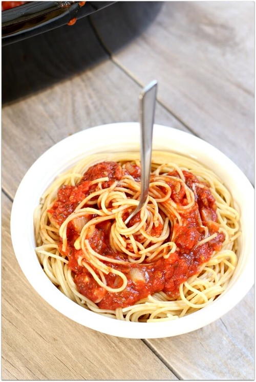 Easy Slow Cooker Spaghetti Sauce