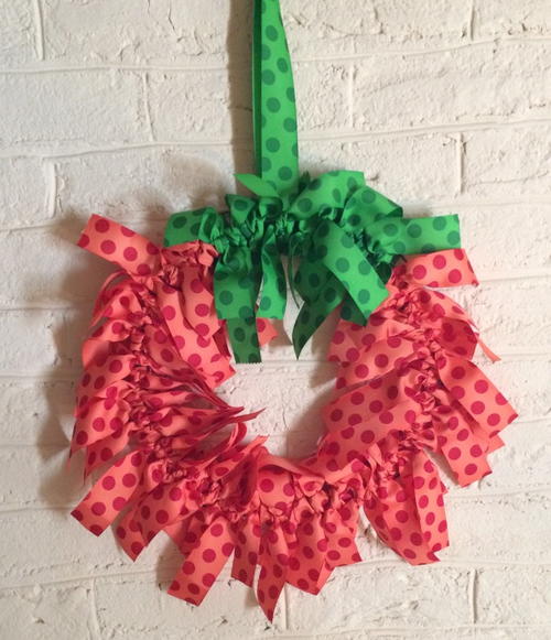 Easy Ribbon Pumpkin DIY Wreath