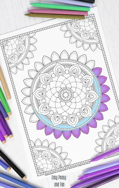 Mandala Adult Coloring Page