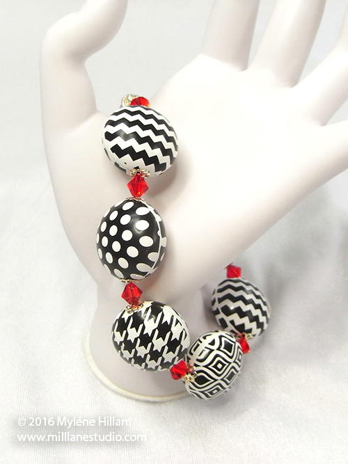Chevron Stripes and Polka Dot DIY Bracelet