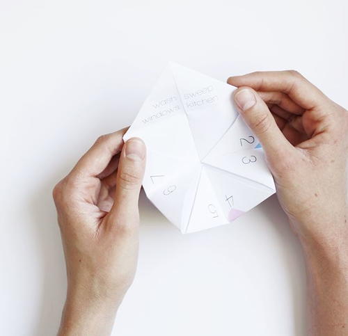 Printable Chore Game Cootie Catcher
