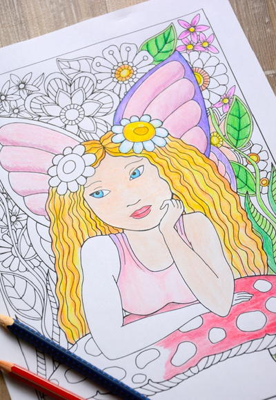 Enchanting Fairy Coloring Page