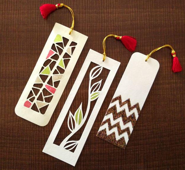 pretty paper cutting art diy bookmarks