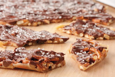 Salted Chocolate Pretzel Toffee